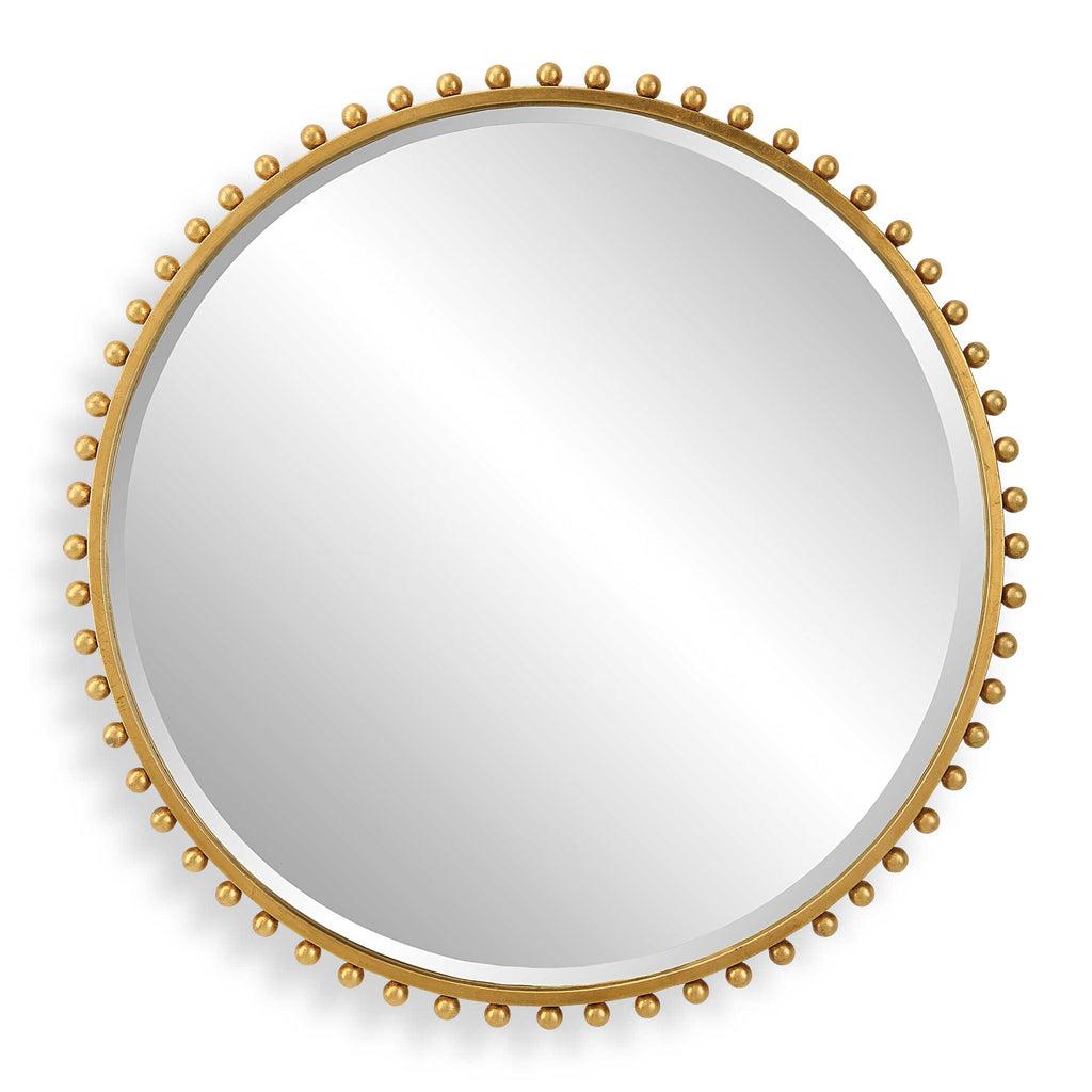 Taza Gold Round Mirror
