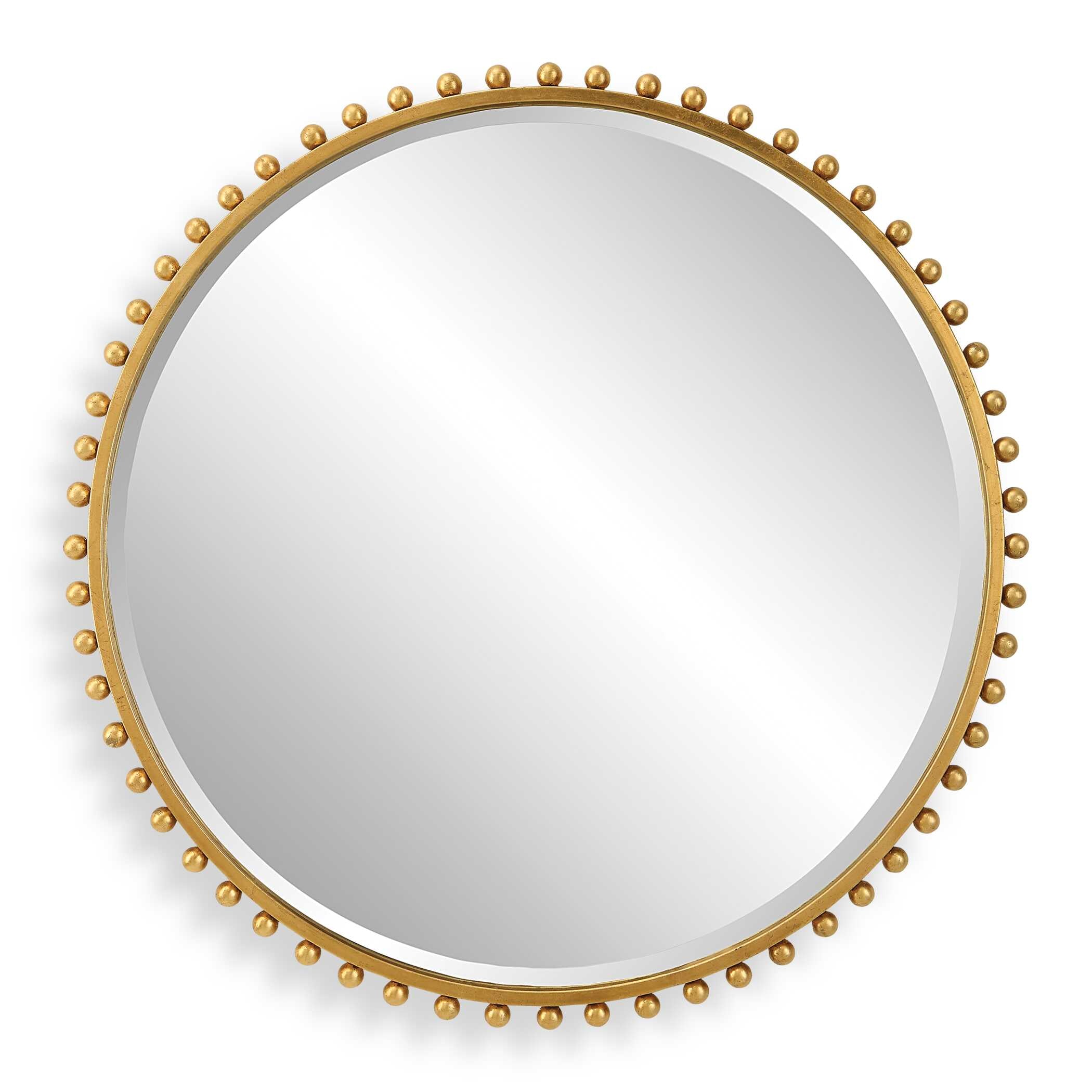 Taza Gold Round Mirror