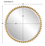 Taza Gold Round Mirror