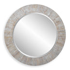 Repose Whitewash Round Mirror