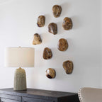 Pebbles Blonde Wood Wall Decor Set/9