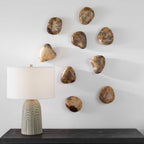 Pebbles Blonde Wood Wall Decor Set/9