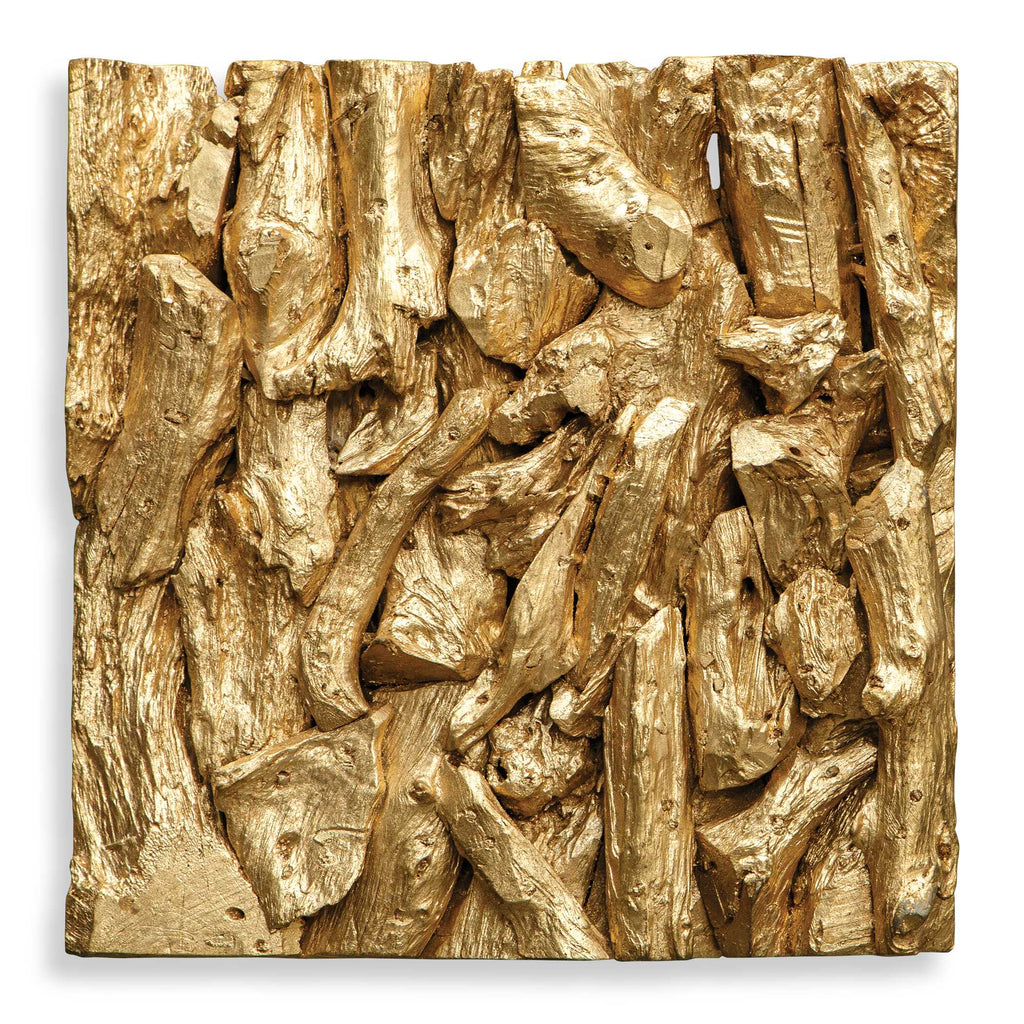 Rio Gold Wood Wall Decor