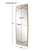 Gentry Oversized Gold Mirror