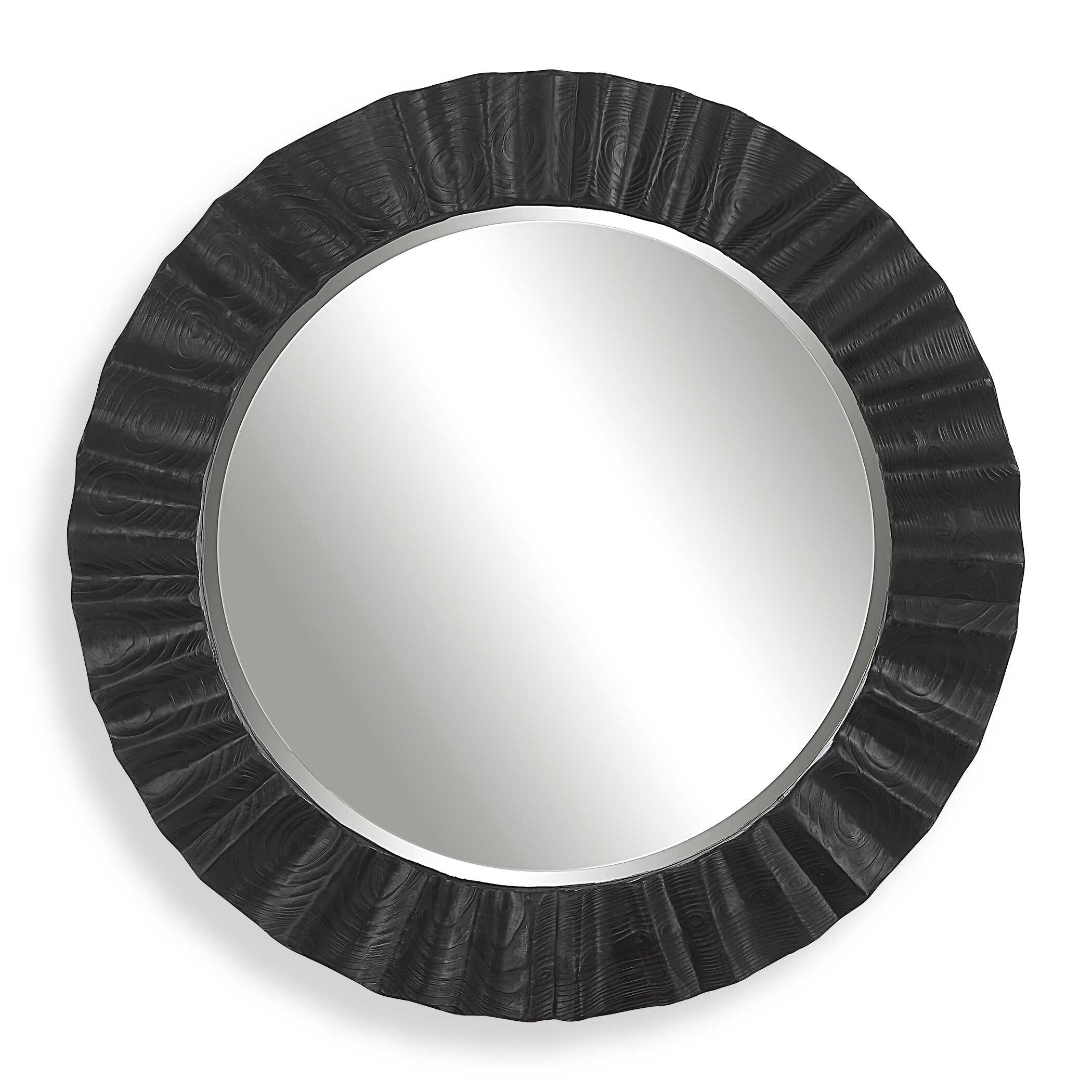 Caribou Dark Espresso Round Mirror