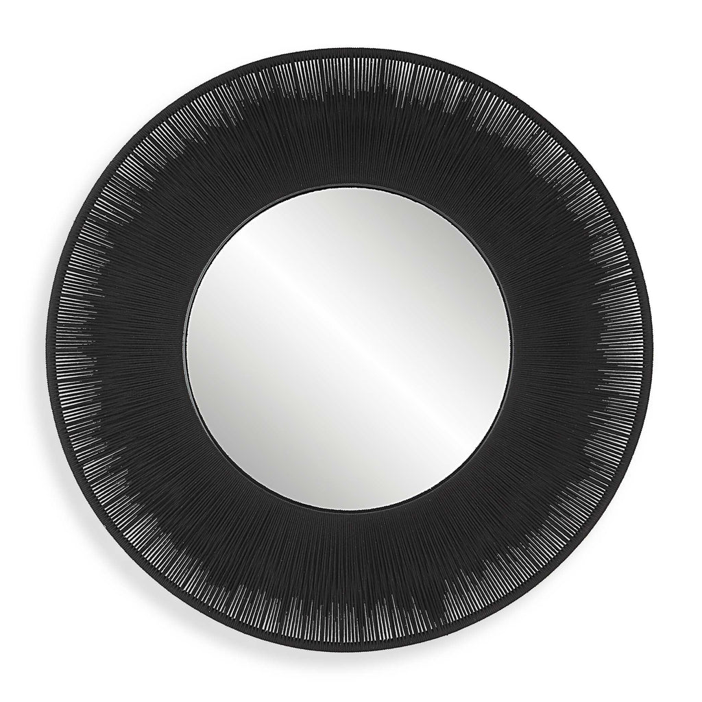 Sailor's Knot Black Round Mirror