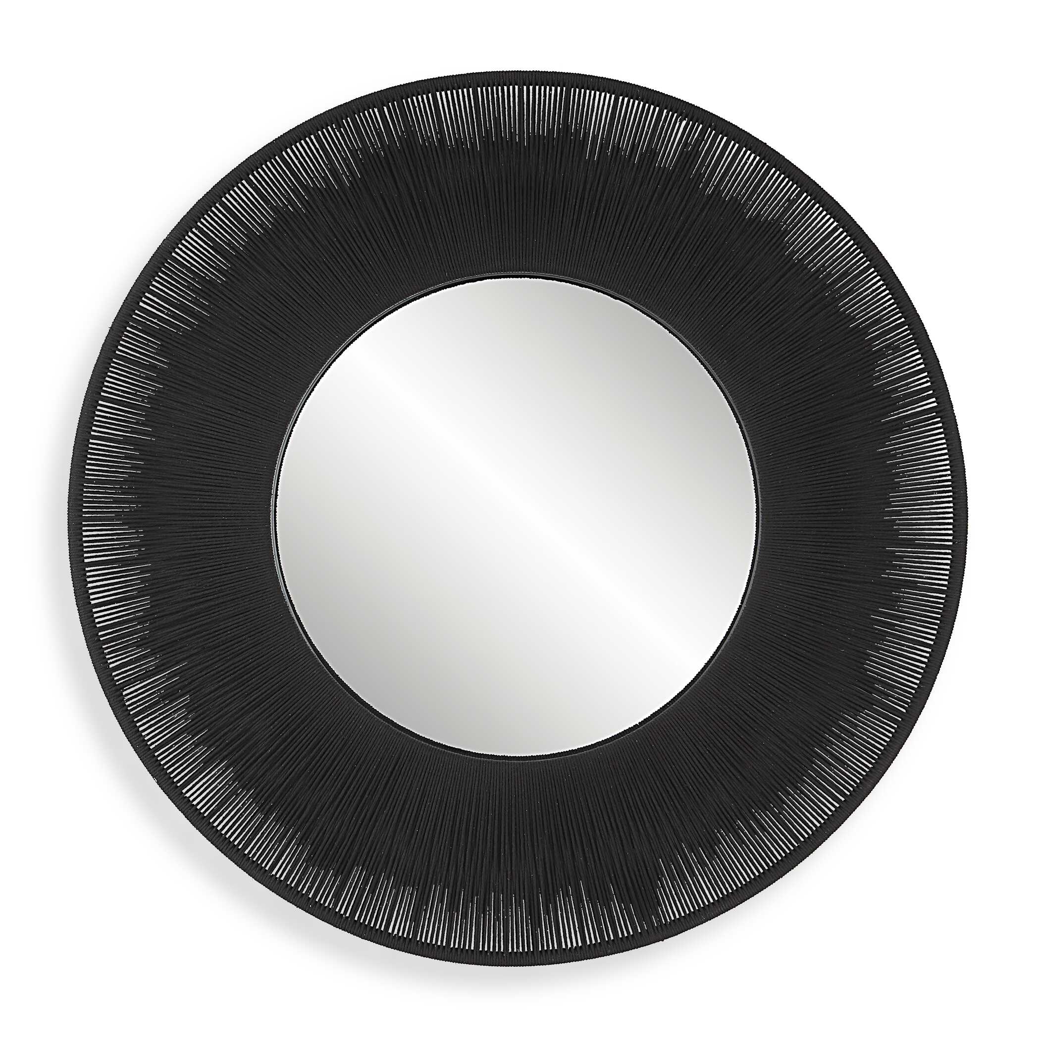 Sailor's Knot Black Round Mirror