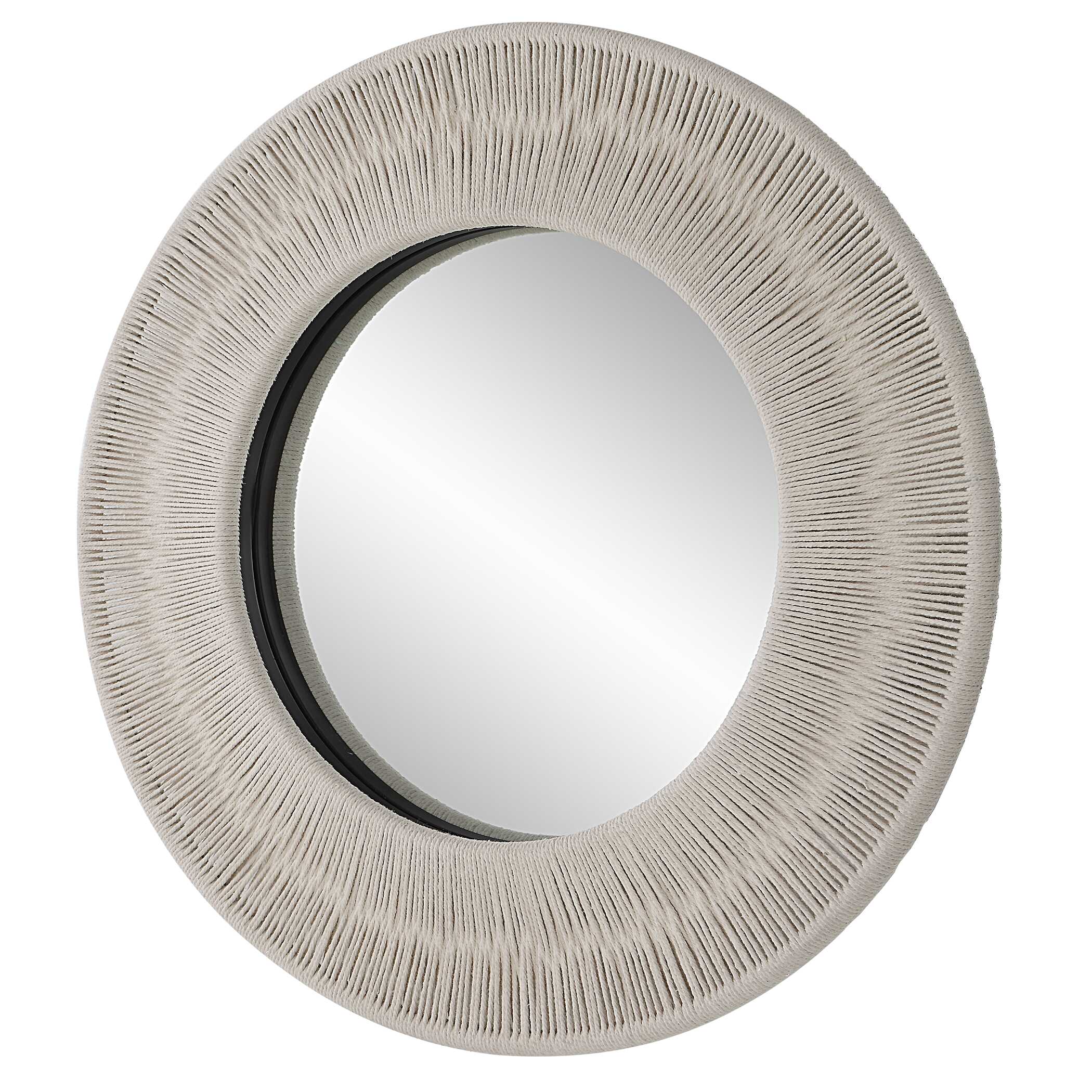 Sailor's Knot White Small Round Mirror