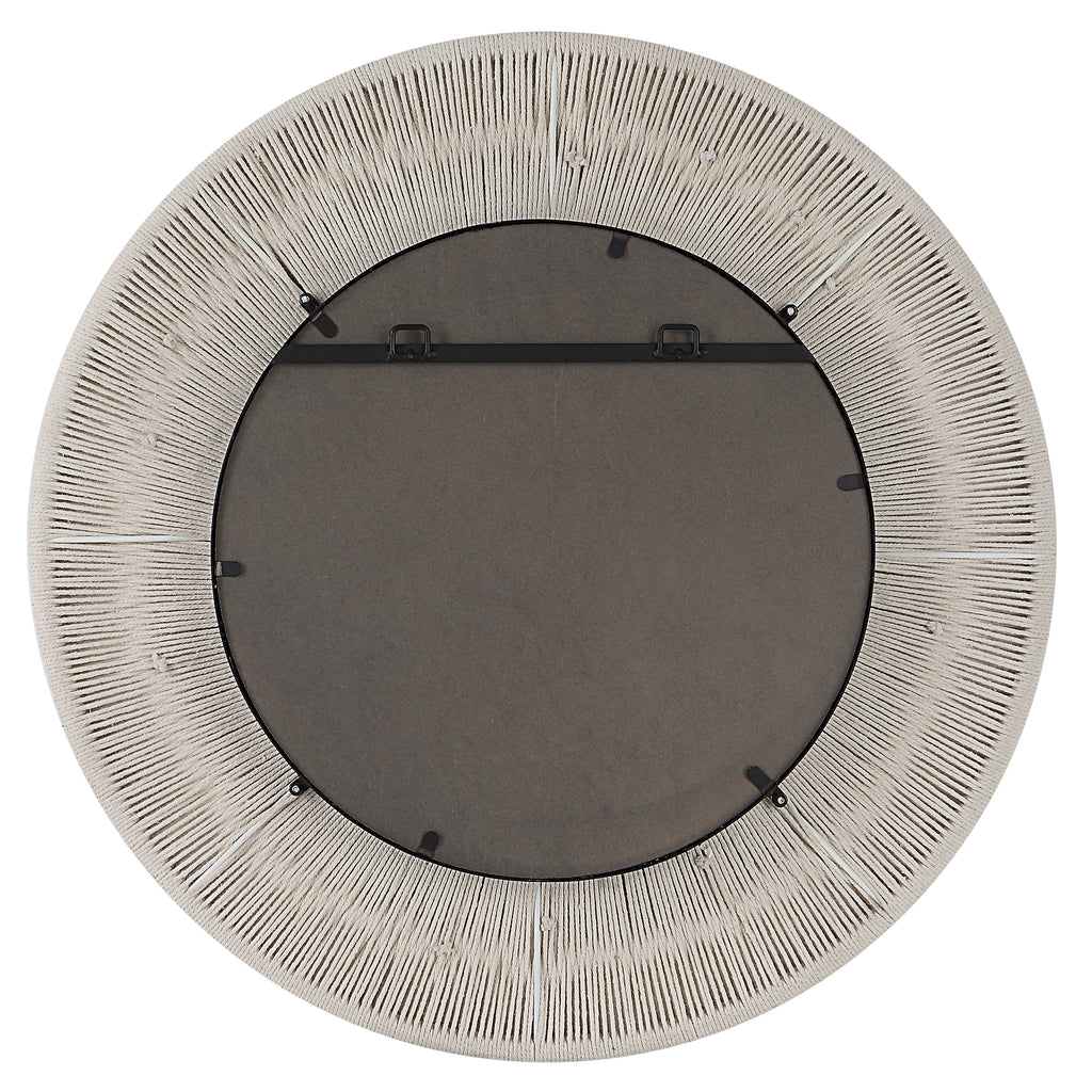 Sailor's Knot White Small Round Mirror