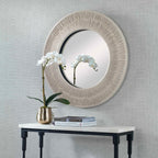 Sailor's Knot White Small Round Mirror