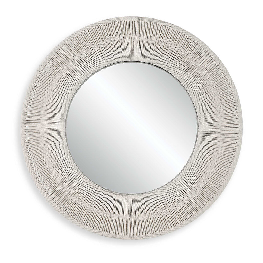 Sailor's Knot White Small Round Mirror