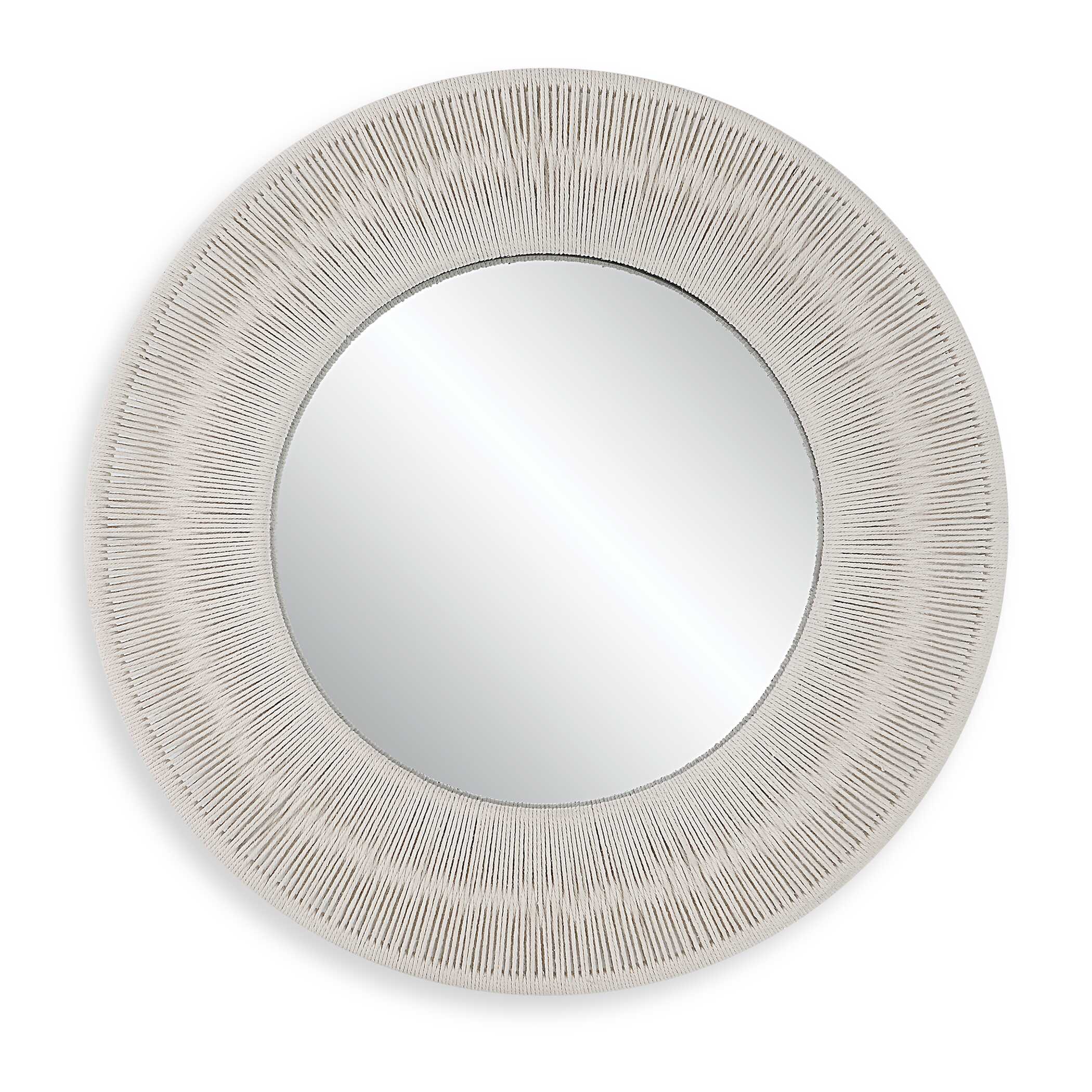 Sailor's Knot White Small Round Mirror