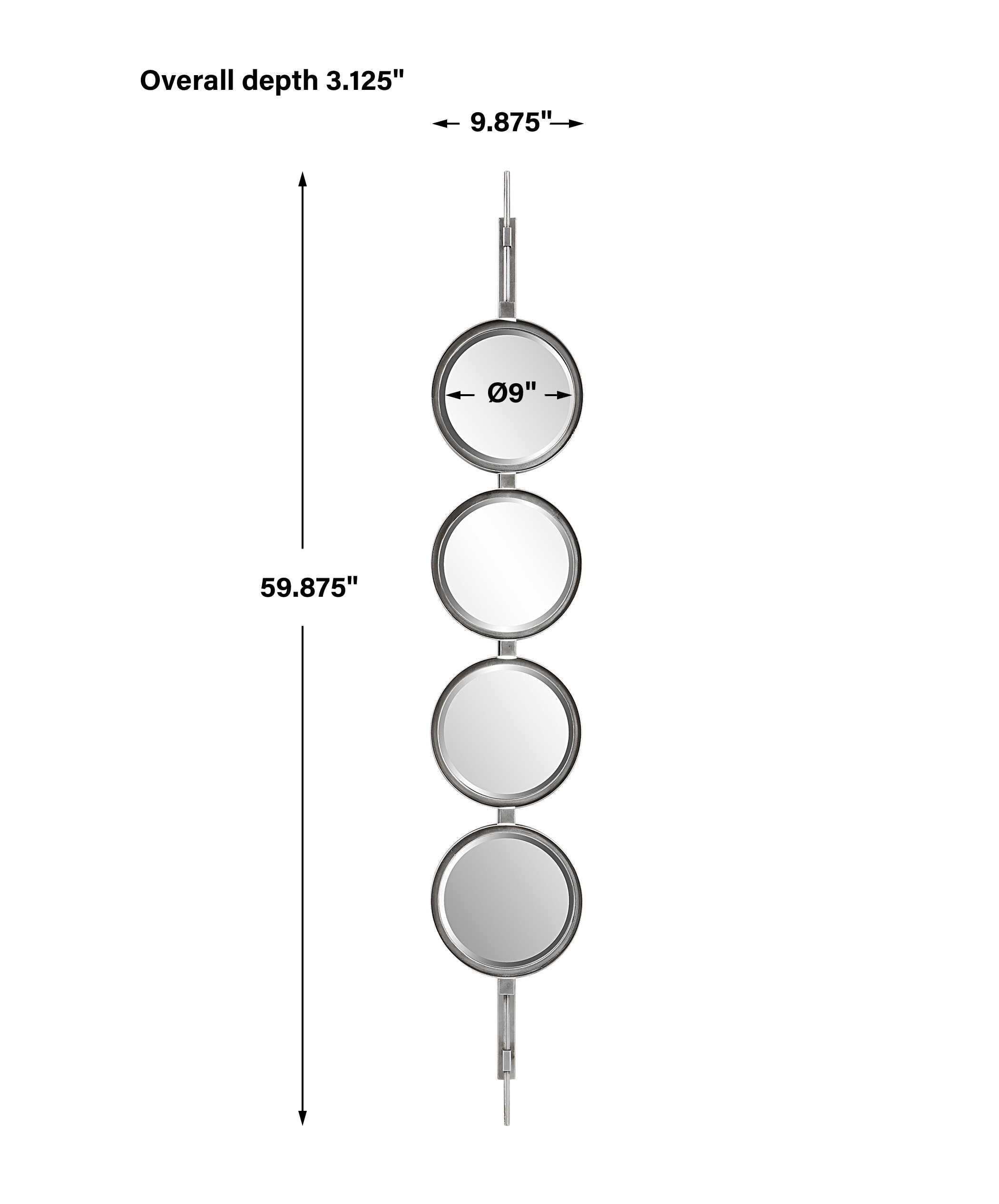 Button Silver Mirror