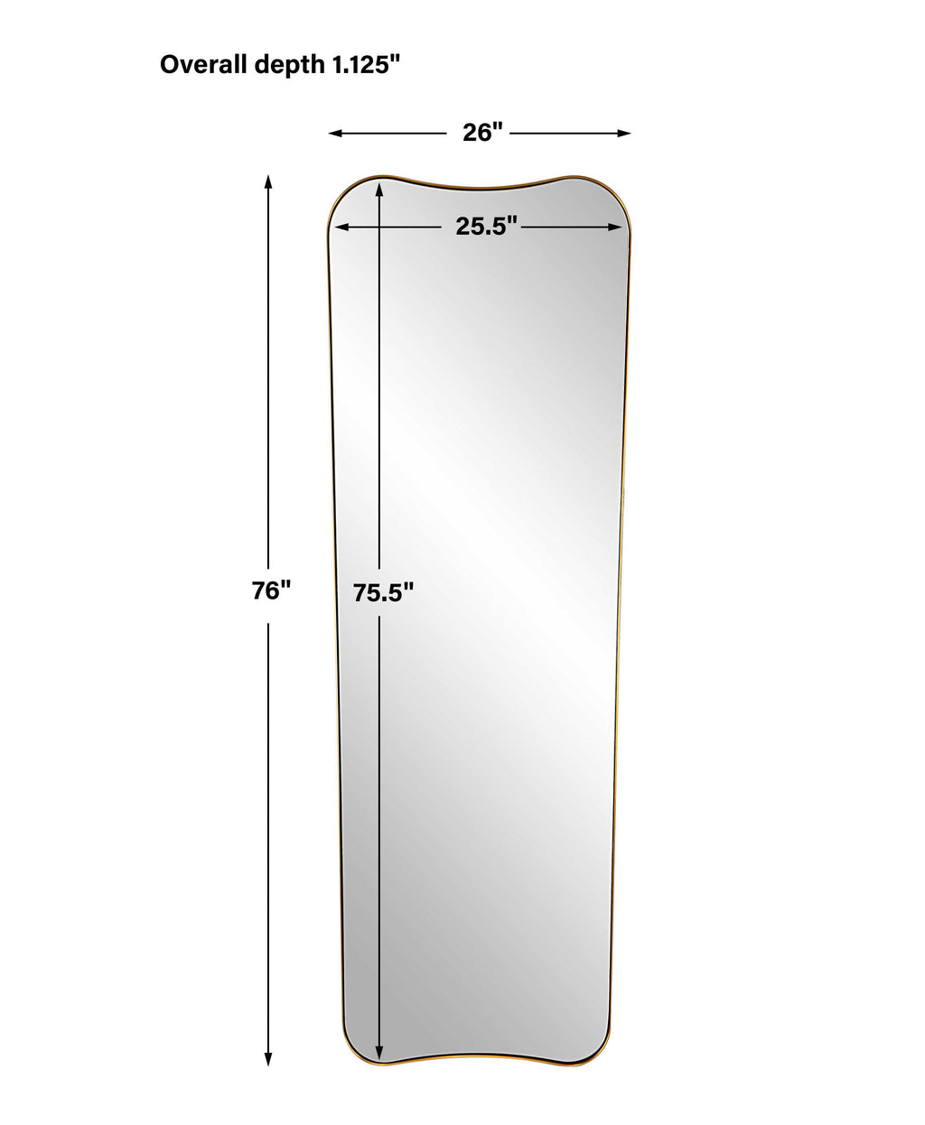 Belvoir Large Antique Brass Mirror