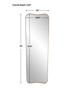 Belvoir Large Antique Brass Mirror