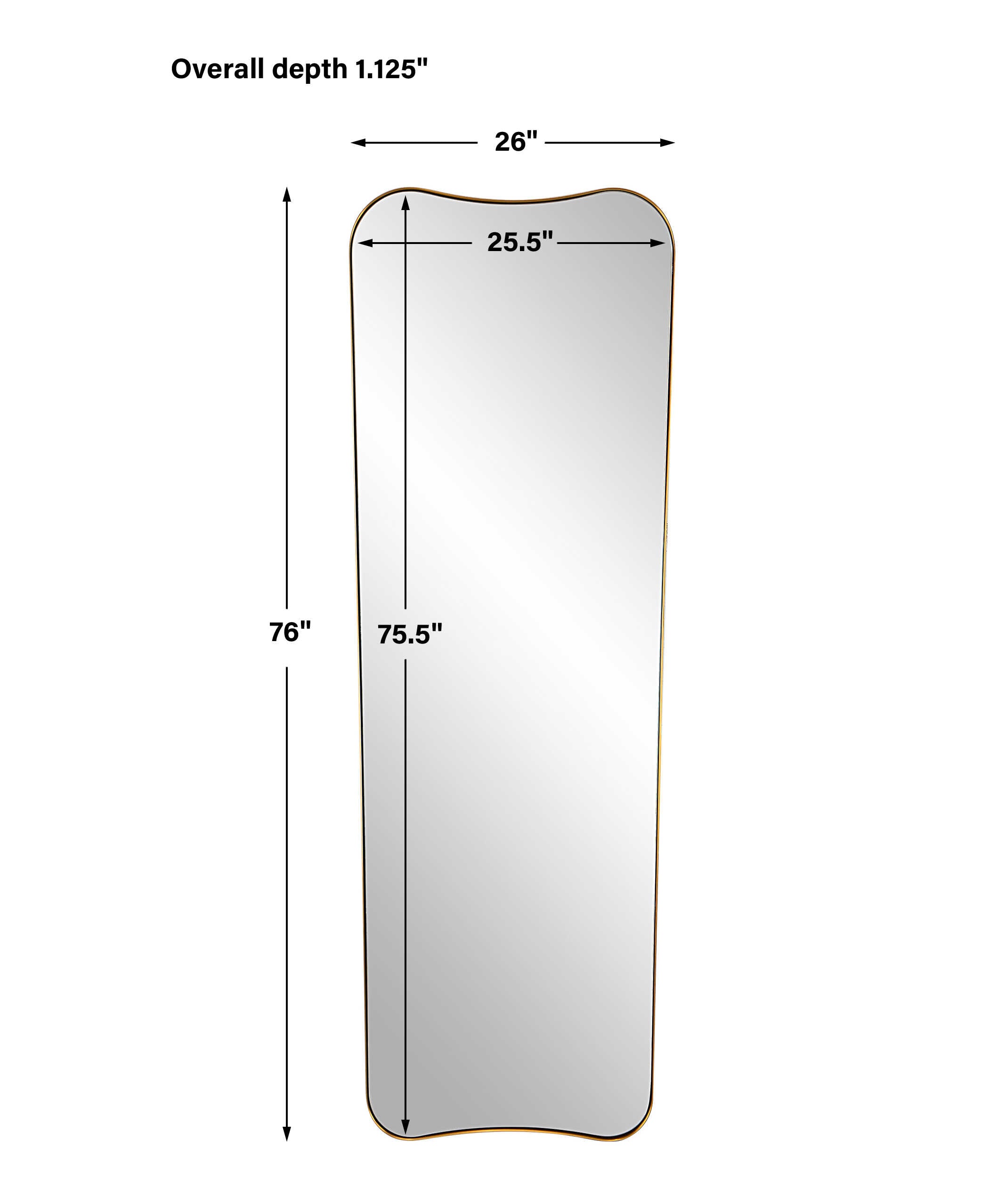 Belvoir Large Antique Brass Mirror