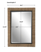 Island Braided Straw Mirror