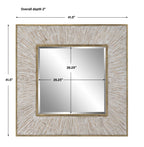 Wharton Whitewashed Square Mirror