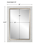 Cape Whitewashed Rattan Mirror