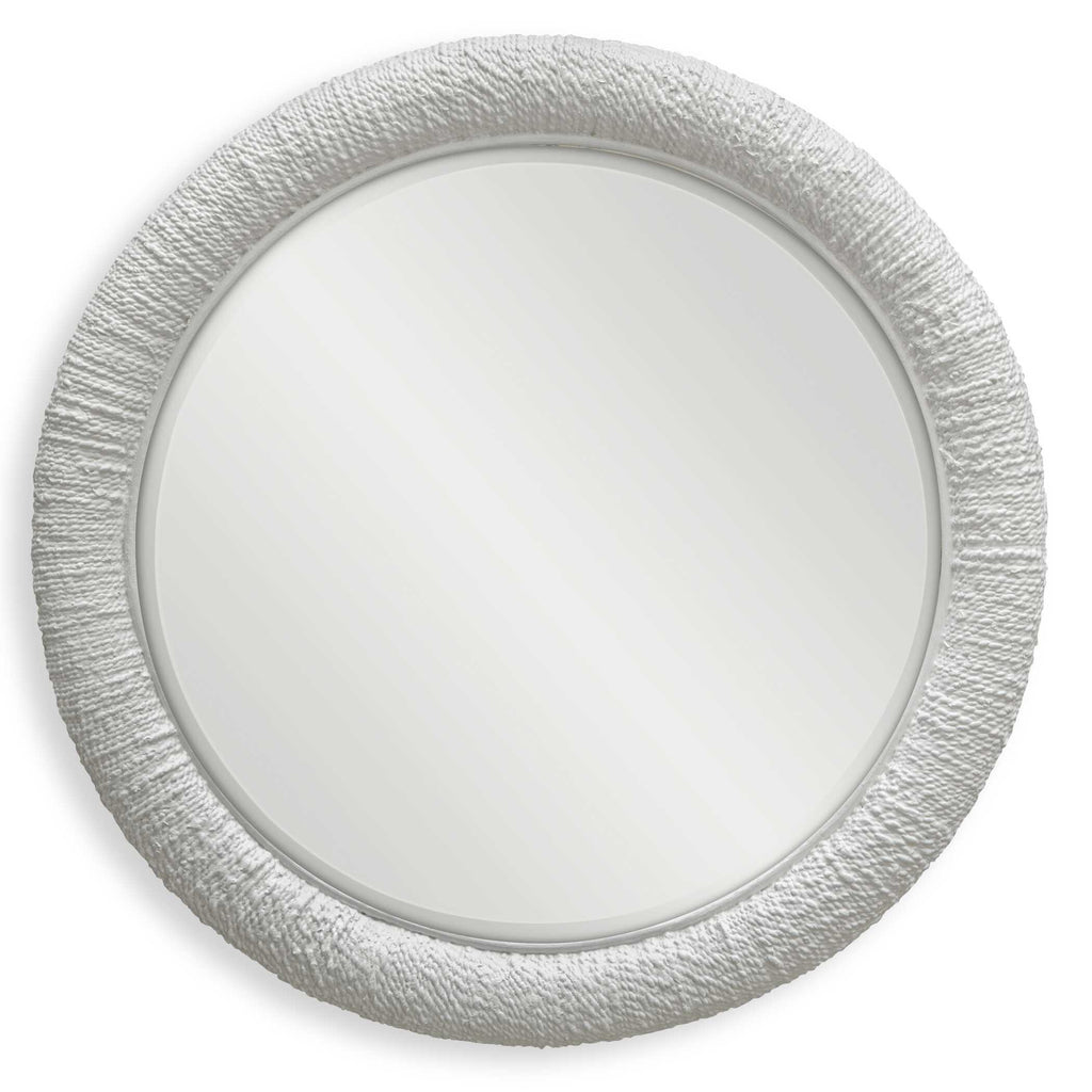 Mariner White Round Mirror