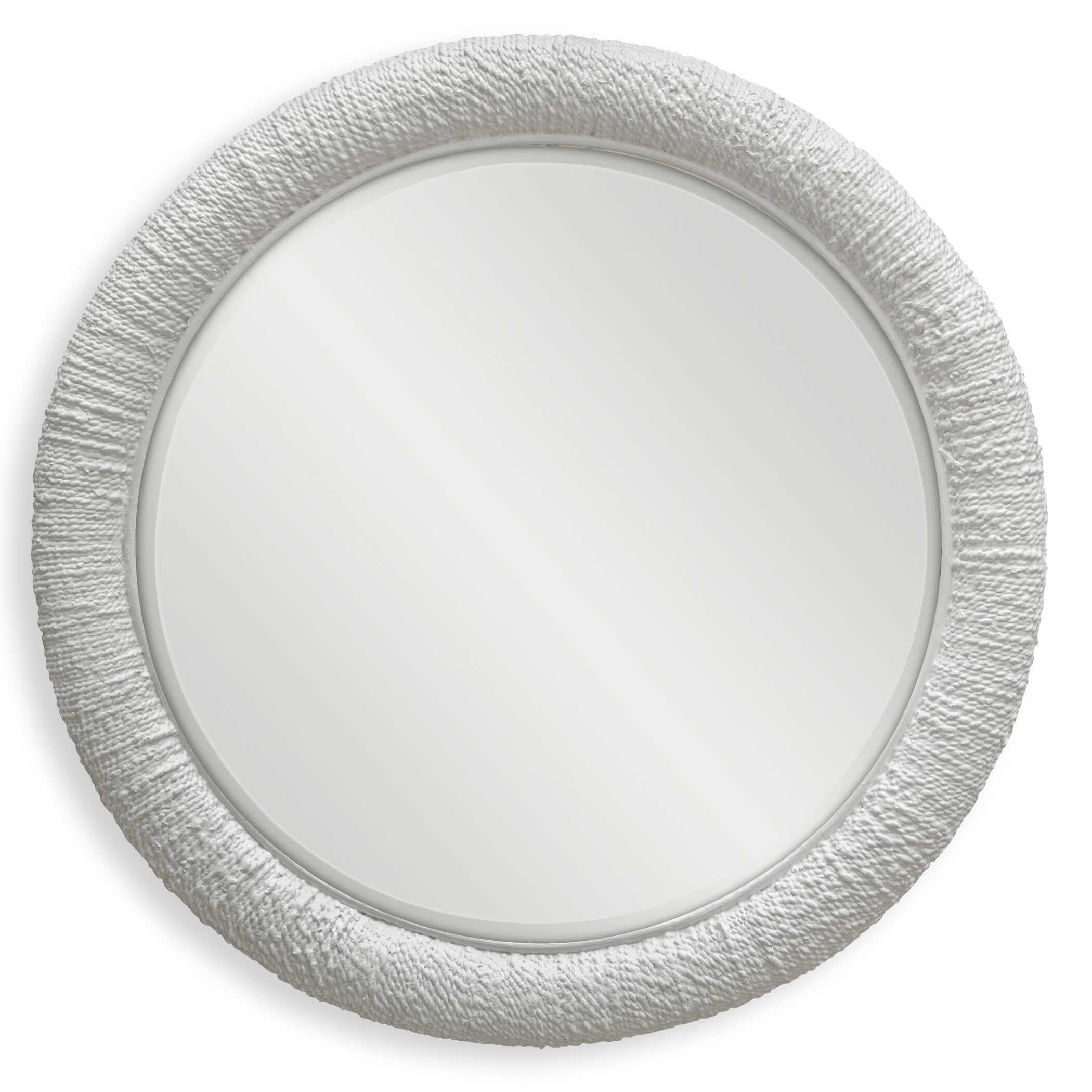 Mariner White Round Mirror