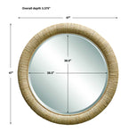 Mariner Natural Round Mirror