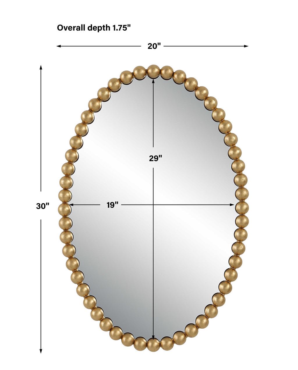 Serna Gold Oval Mirror