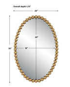 Serna Gold Oval Mirror