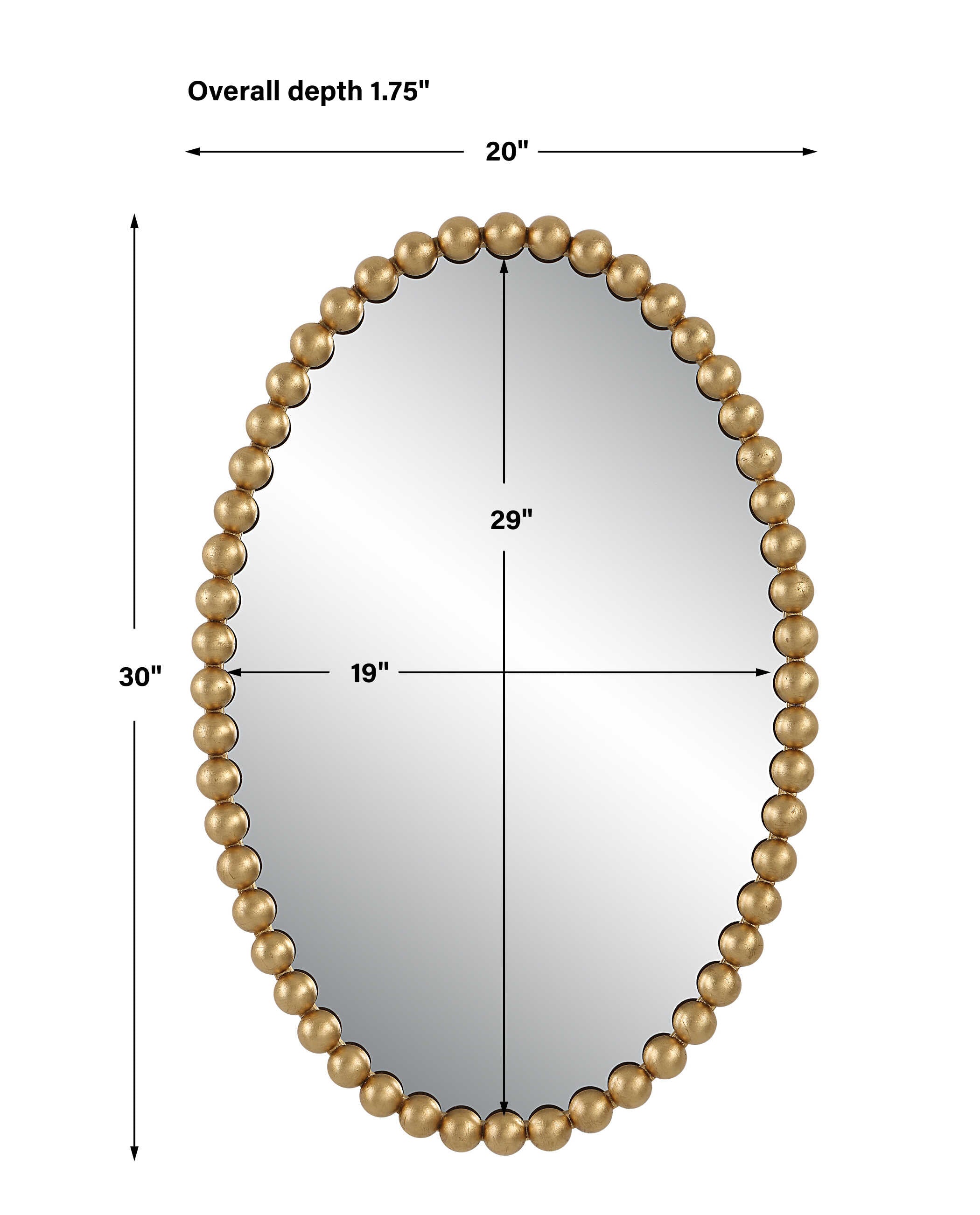 Serna Gold Oval Mirror