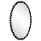 Serna Black Oval Mirror