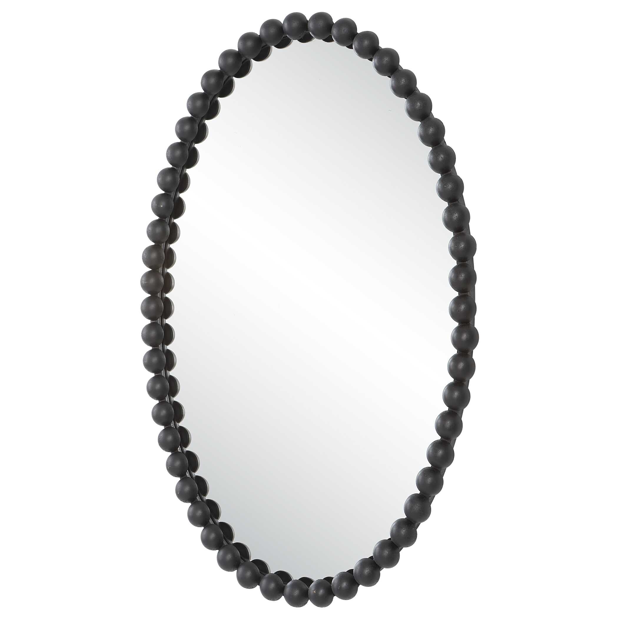Serna Black Oval Mirror