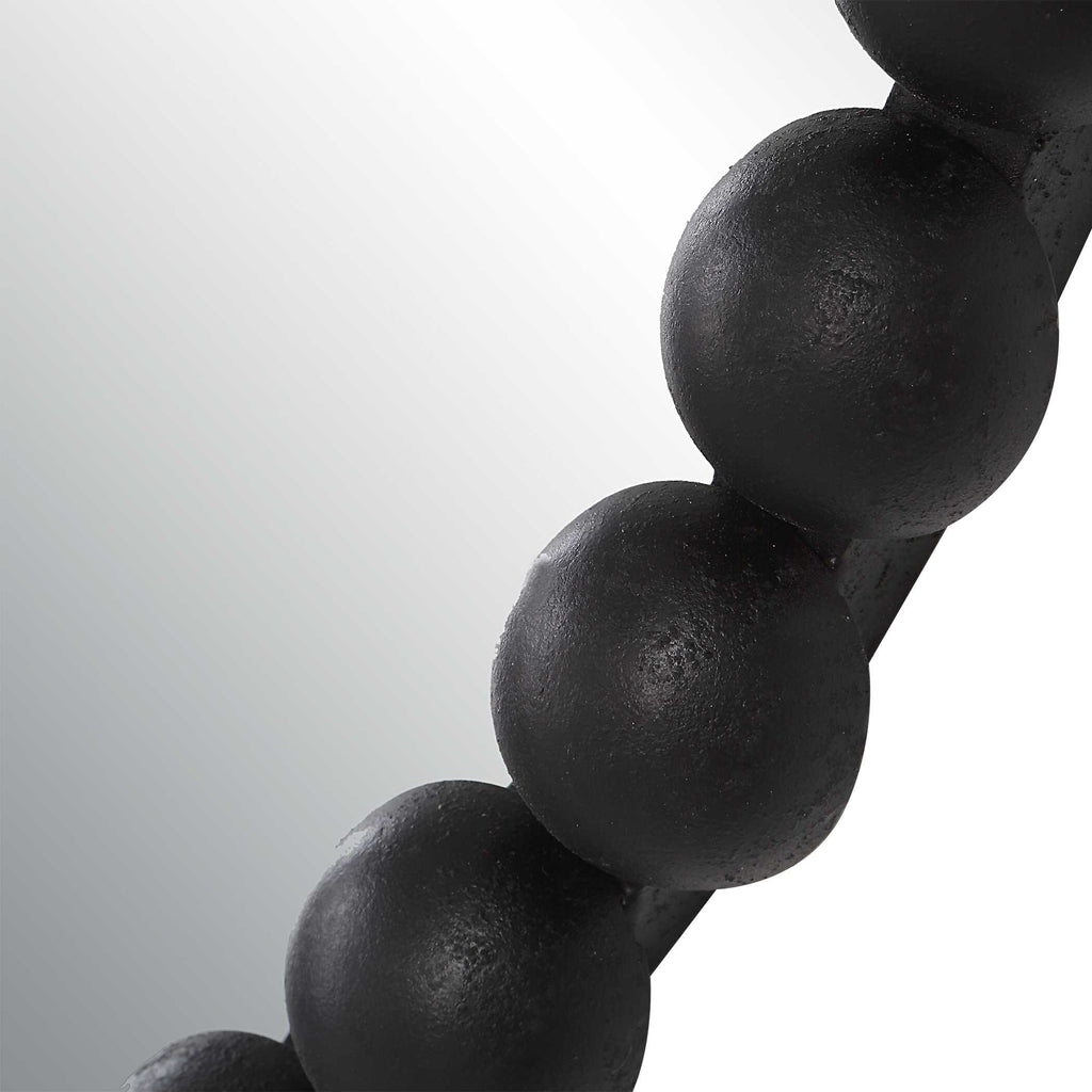 Serna Black Oval Mirror