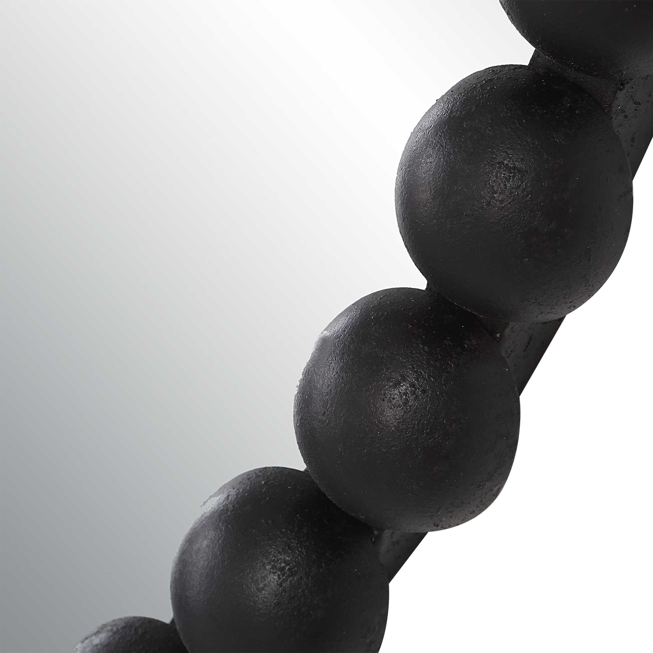 Serna Black Oval Mirror