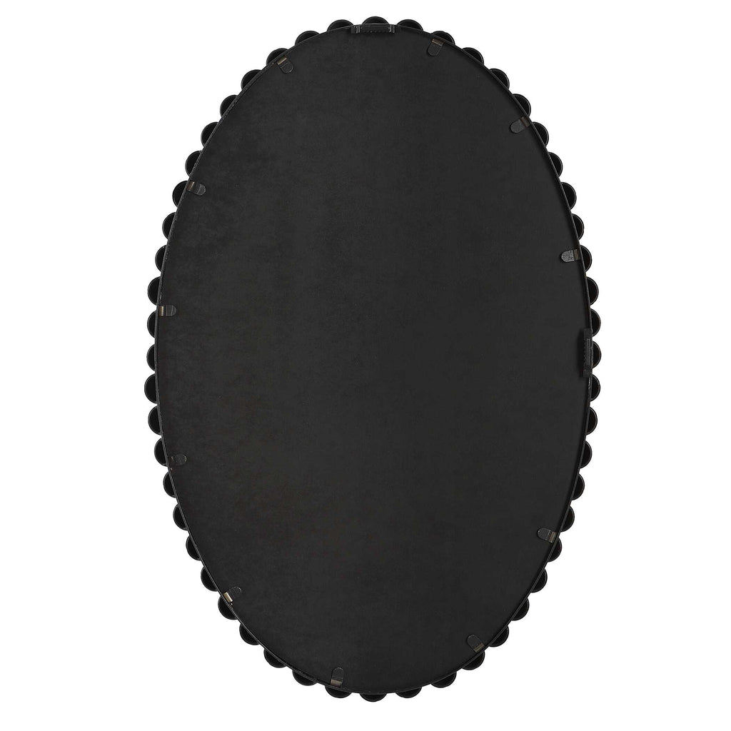 Serna Black Oval Mirror