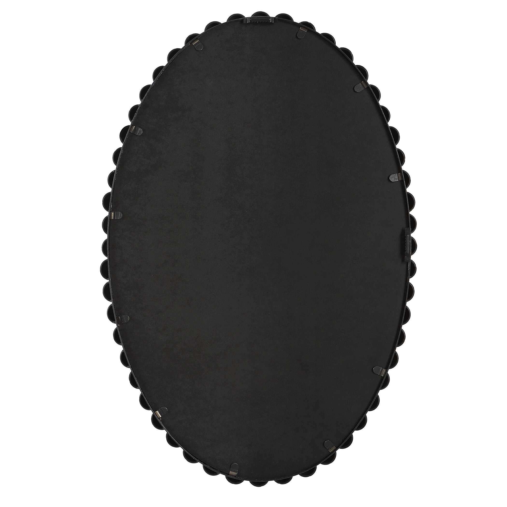 Serna Black Oval Mirror