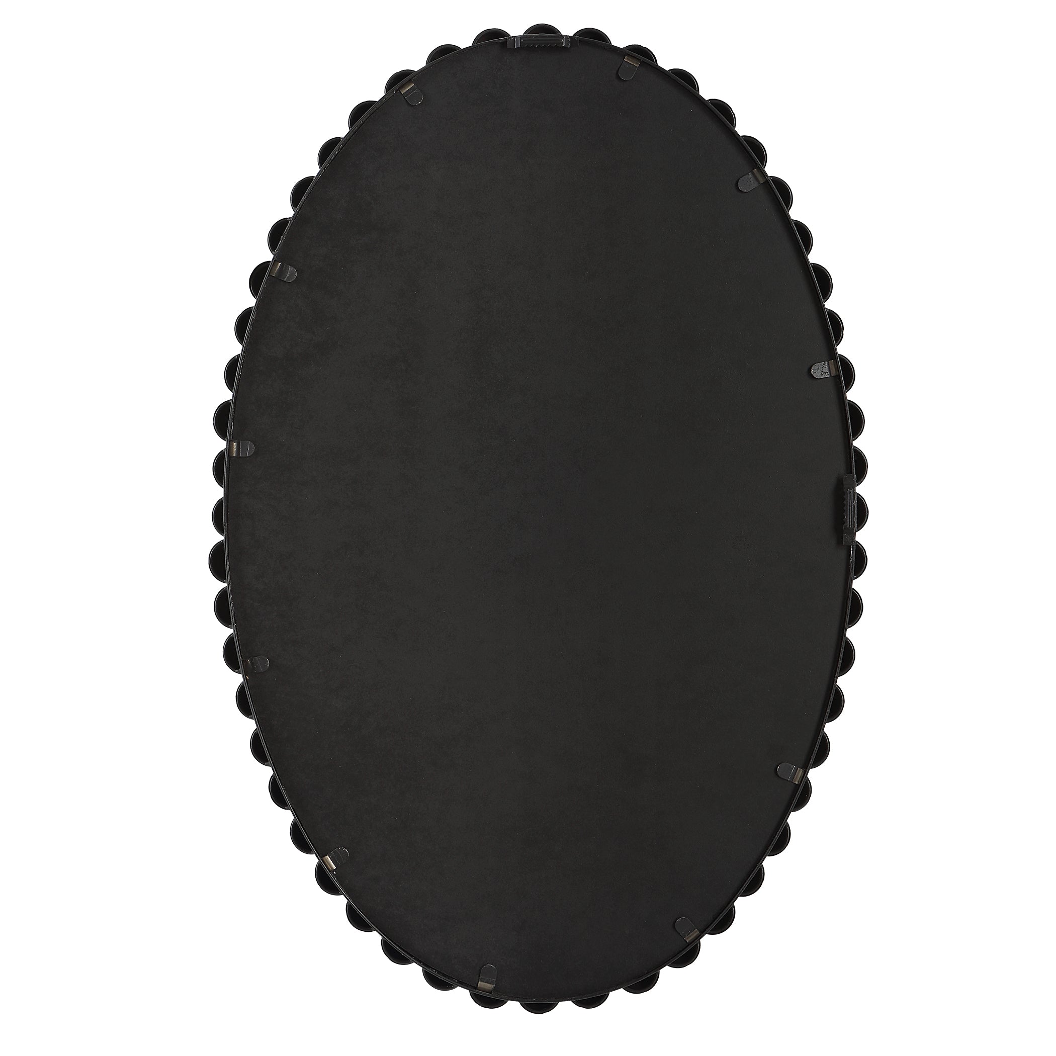 Serna Black Oval Mirror