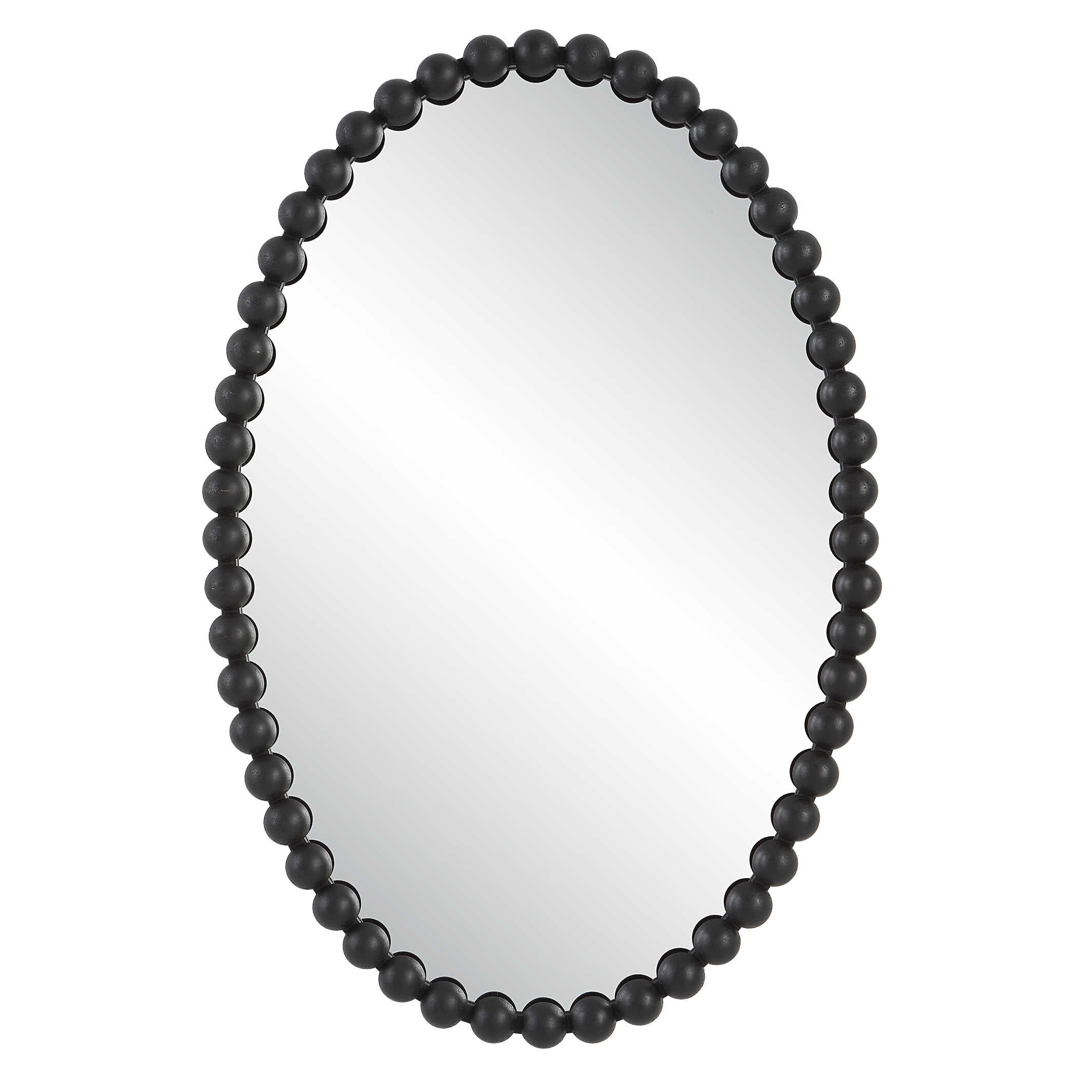 Serna Black Oval Mirror