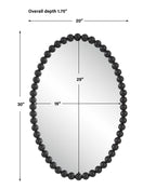 Serna Black Oval Mirror