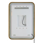 Crofton Lighted Brass Vanity Mirror