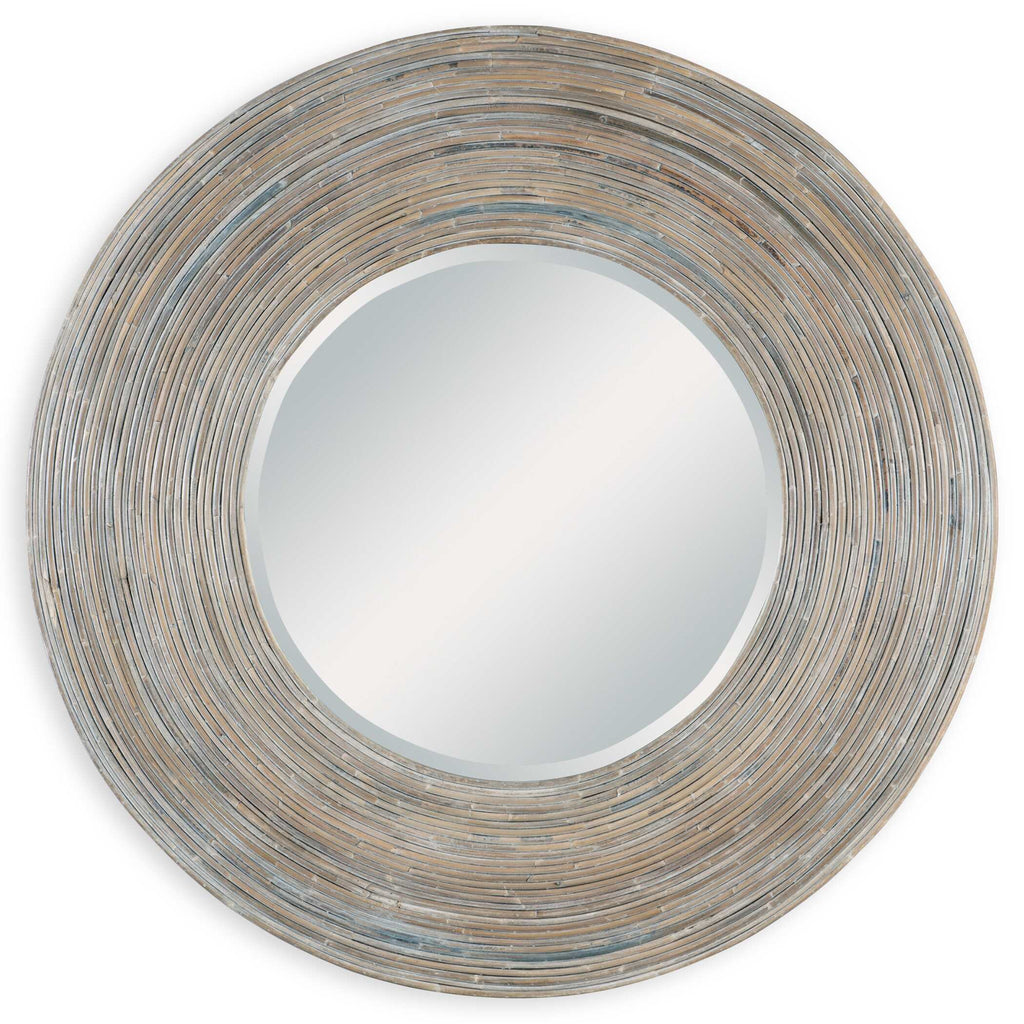 Vortex White Washed Round Mirror