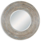 Vortex White Washed Round Mirror