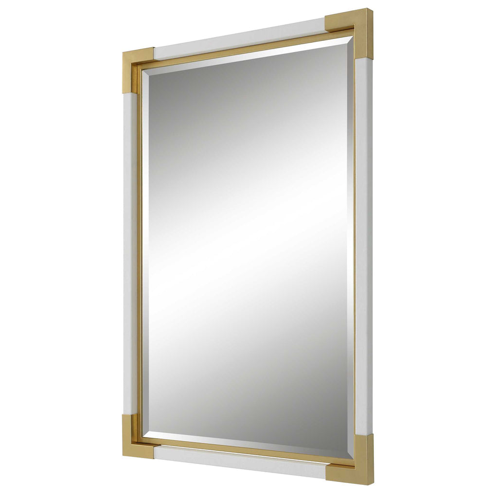 Malik White & Gold Mirror