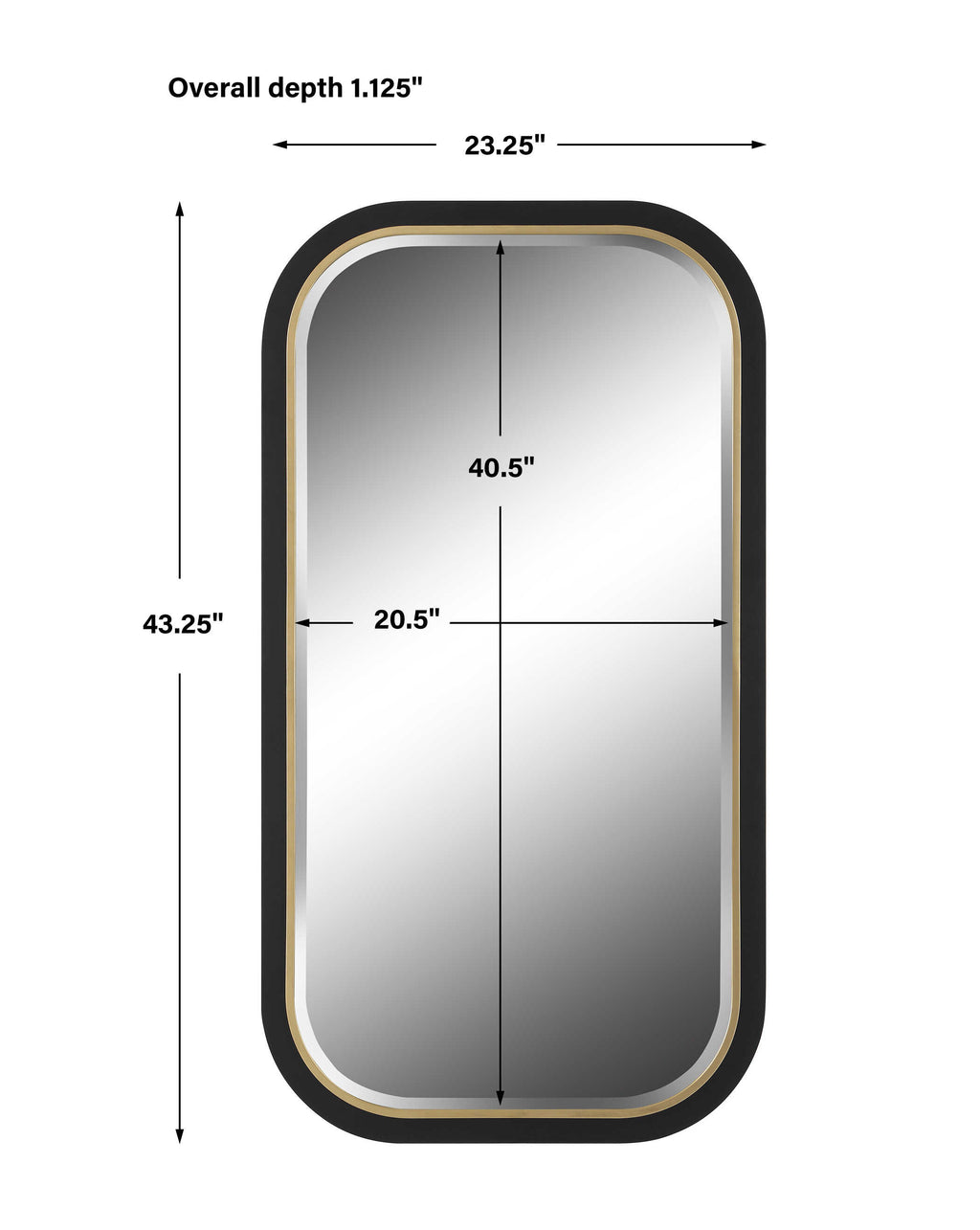 Nevaeh Curved Rectangle Mirror