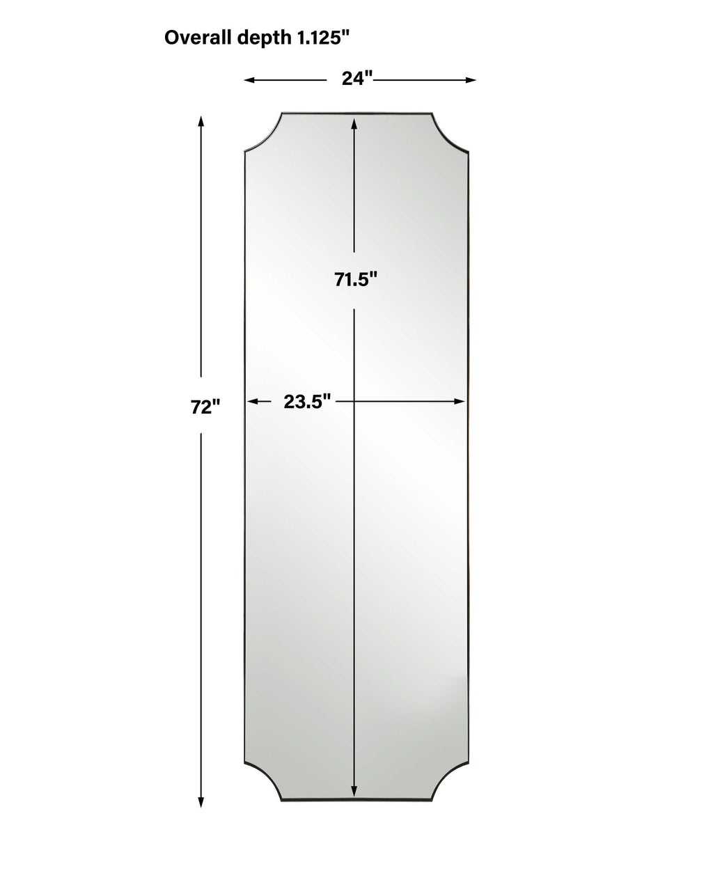 Lennox Nickel Tall Mirror