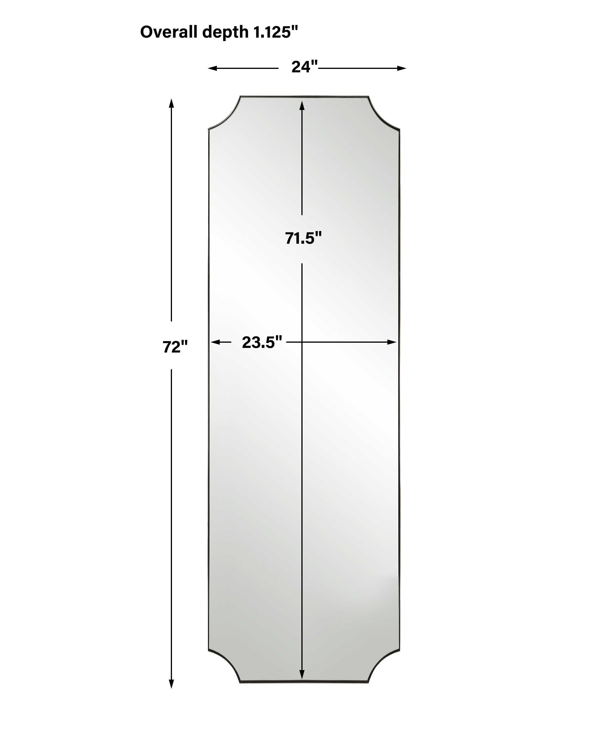 Lennox Nickel Tall Mirror