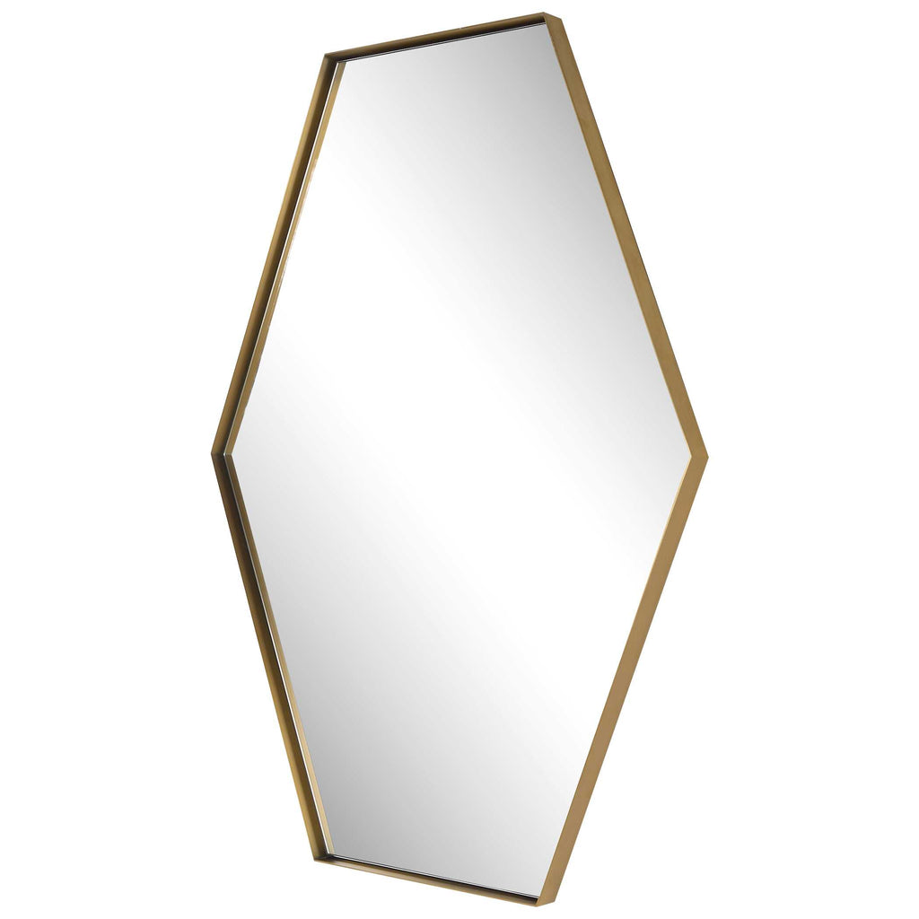 Ankara Brass Hexagon Mirror