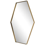 Ankara Brass Hexagon Mirror