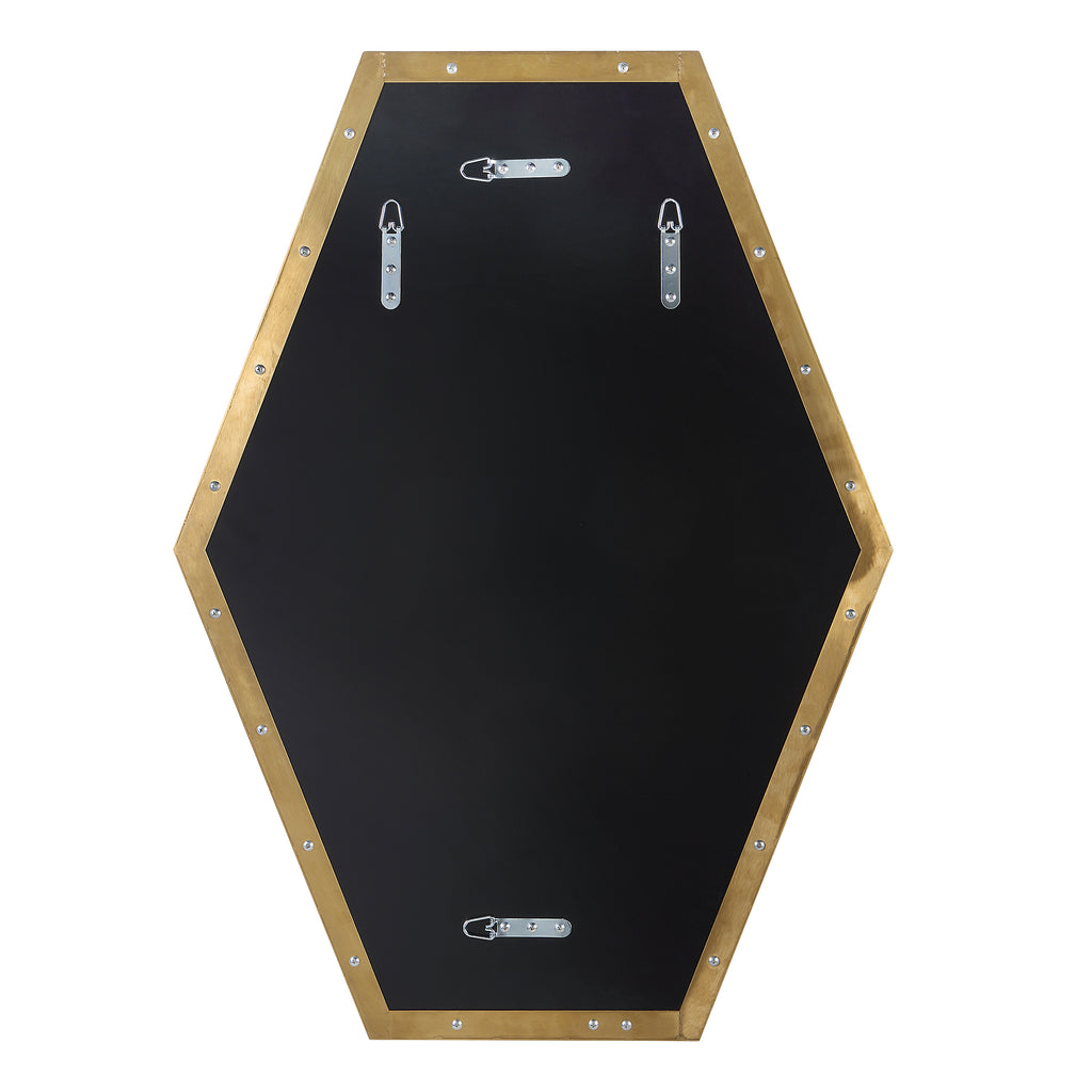 Ankara Brass Hexagon Mirror