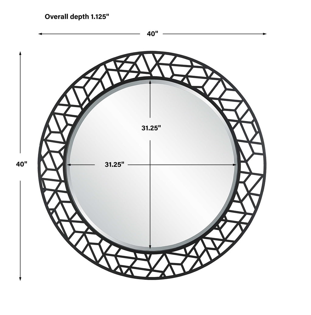 Mosaic Metal Round Mirror