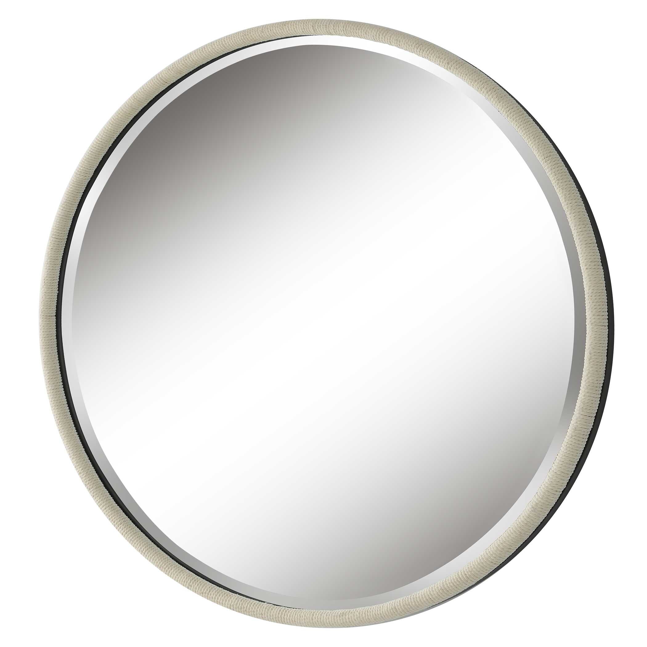 Ranchero White Round Mirror